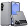 Mobigear Card Samsung Galaxy S26 Plastique rigide Coque arrière Antichoc avec porte-cartes - Gris