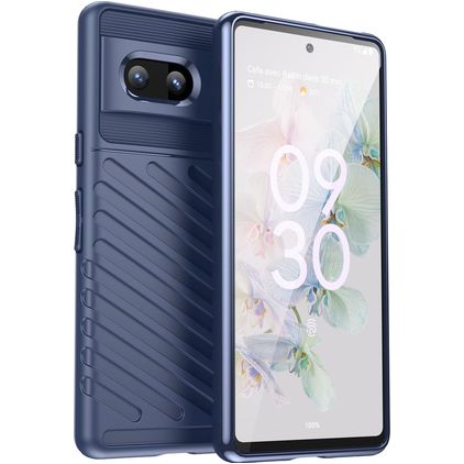 Mobigear Groove Coque Google Pixel 7 Coque arrière en TPU Souple - Bleu