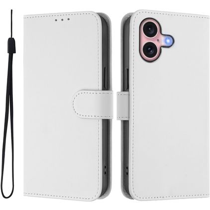 Mobigear Urban Wallet Housse iPhone 16 Etui Porte-Monnaie - Blanc