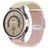Mobigear Braided Dual Bracelet Nylon Smartwatch Fermeture à pince - Connexion universelle de 22 mm - Rose / Lumière stellaire