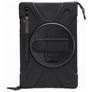 Xccess Survivor All-round Coque Samsung Galaxy Tab S9 FE Plus Coque arrière en Plastique rigide,Silicone + Bandoulière + Support Amovible - Noir