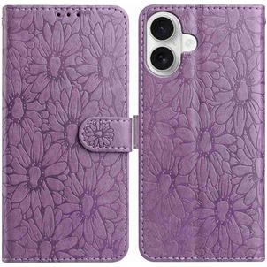 Mobigear Flowers Housse iPhone 17 Etui Porte-Monnaie - Violet