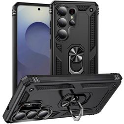 Mobigear Armor ring Coque Samsung Galaxy S26 Ultra Coque arrière Rigide Anti-Chocs avec Anneau-Support - Noir