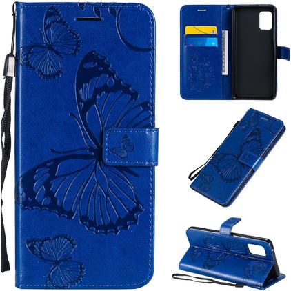 Mobigear Butterfly Housse Samsung Galaxy A51 5G Etui Porte-Monnaie - Bleu