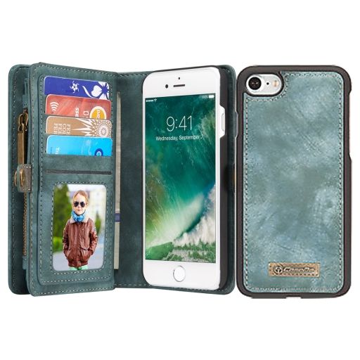 Caseme 008 Housse iPhone SE (2020) Etui avec Coque Détachable Porte-Monnaie - Bleu