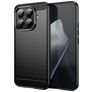 Mobigear Brushed Slim Coque Xiaomi 15T Pro Coque arrière en TPU Souple - Noir