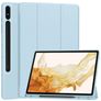 Mobigear Tri-Fold Gel Coque Samsung Galaxy Tab S9 Plus Etui en TPU,Similicuir + Porte-crayon - Bleu