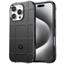 Mobigear Rugged Shield Coque iPhone 16 Pro Max Coque arrière en TPU Souple Anti-Chocs - Noir