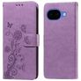Mobigear Flowers Housse Google Pixel 10a Etui Porte-Monnaie - Violet
