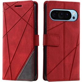 Mobigear Rhombus Housse Google Pixel 9 Pro Etui Porte-Monnaie - Rouge