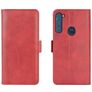 Mobigear Slim Magnet Housse Motorola One Fusion Plus Etui Porte-Monnaie - Rouge