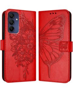 Mobigear Butterfly Housse Samsung Galaxy A16 Etui Porte-Monnaie - Rouge