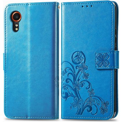 Mobigear Clover Housse Samsung Galaxy Xcover 7 Etui Porte-Monnaie - Bleu