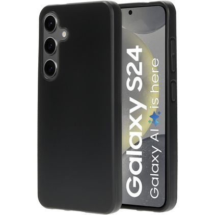 Mobiparts Classic Coque Samsung Galaxy S24 Coque arrière en TPU Souple - Matt Black