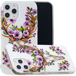 Mobigear Design Coque iPhone 12 Coque arrière en TPU Souple - Fleurs