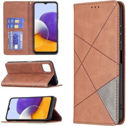 Mobigear Rhombus Slim Samsung Galaxy A22 5G Étui - Marron