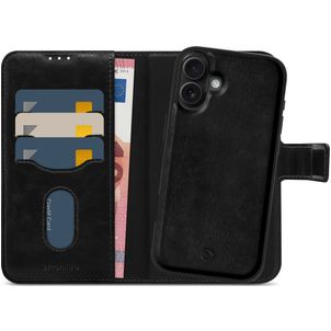 Mobilize MagSafe Gelly Wallet Housse iPhone 16 MagSafe Etui avec Coque Détachable Porte-Monnaie - Noir