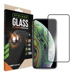 Striker Xtreme Impact iPhone XS Verre trempé Protection d'écran - Compatible Coque