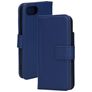 Mobiparts Housse iPhone 17e Etui en Cuir Véritable Porte-Monnaie - Bleu