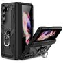 Mobigear Armor Ring Coque Samsung Galaxy Z Fold 5 Coque arrière Rigide Anti-Chocs avec Anneau-Support - Noir