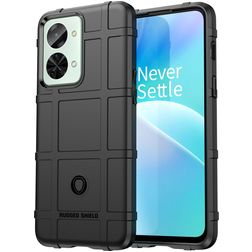 Mobigear Rugged Shield OnePlus Nord 2T 5G TPU souple Coque arrière Antichoc - Noir