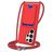 Mobigear Lanyard Card Samsung Galaxy S26 Ultra Coque avec cordon en Silicone et Porte-Cartes - Rouge