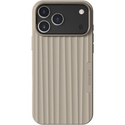 Nudient Bold Coque iPhone 17 Pro Max MagSafe Coque arrière Rigide - Linen Beige