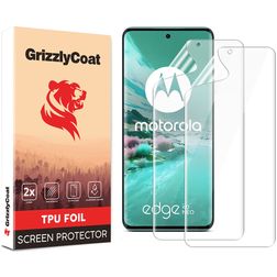 GrizzlyCoat Motorola Edge 40 Neo Hydrogel TPU Protection d'écran - Compatible Coque + Cadre d'installation (Lot de 2)