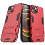 Mobigear Armor Stand Coque iPhone 13 Coque arrière Rigide Anti-Chocs avec Support Amovible - Rouge