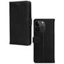 Mobilize Wallet Housse iPhone 14 Pro Etui en Cuir Véritable Porte-Monnaie - Noir