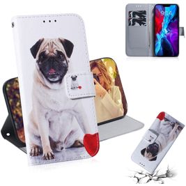 Mobigear Design Housse iPhone 12 Pro Etui Porte-Monnaie - Chien