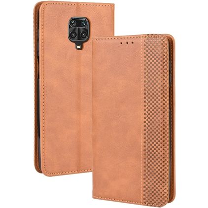 Mobigear Sensation Housse Xiaomi Redmi Note 9 Pro Etui Porte-Monnaie - Cognac