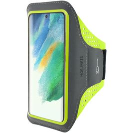 Mobiparts Comfort Fit Brassard Téléphone Samsung Galaxy S21 FE Brassard Coque de Sport en Neoprène - Neon Green