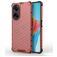 Mobigear Honeycomb Coque OPPO A98 Coque arrière Rigide Anti-Chocs - Rouge