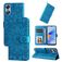Mobigear Sunflower Housse OPPO A17 Etui Porte-Monnaie - Bleu
