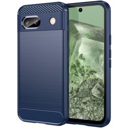 Mobigear Brushed Slim Google Pixel 8a TPU souple Coque arrière - Bleu