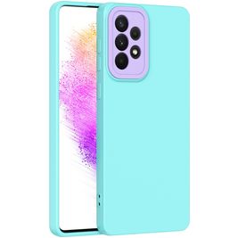 Mobigear Colors Coque Samsung Galaxy A73 Coque arrière en TPU Souple - Turquoise