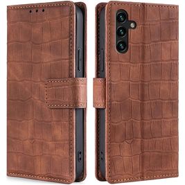 Mobigear Croco Housse Samsung Galaxy A04s Etui Porte-Monnaie - Marron