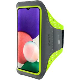 Mobiparts Comfort Fit Brassard Téléphone Samsung Galaxy A22 5G Brassard Coque de Sport en Neoprène - Neon Green