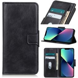 Mobigear Classy Housse iPhone 14 Etui Porte-Monnaie - Noir