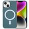 Mobigear Rubber Touch Coque iPhone 15 MagSafe Coque arrière en Silicone - Vert