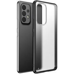 Mobigear Shockproof Samsung Galaxy A73 Plastique rigide Coque arrière - Noir