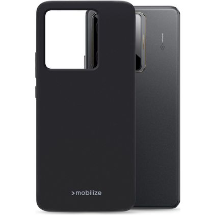 Mobilize Rubber Gelly Coque Realme GT 7T Coque arrière en TPU Souple - Noir
