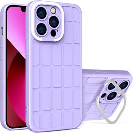 Mobigear Cube Coque iPhone 14 Coque arrière Rigide avec Support Amovible - Violet Mobigear Cube Coque iPhone 14 Coque arrière Rigide avec Support Amovible - Violet