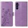 Mobigear Flowers Housse Samsung Galaxy A17 Etui Porte-Monnaie - Violet
