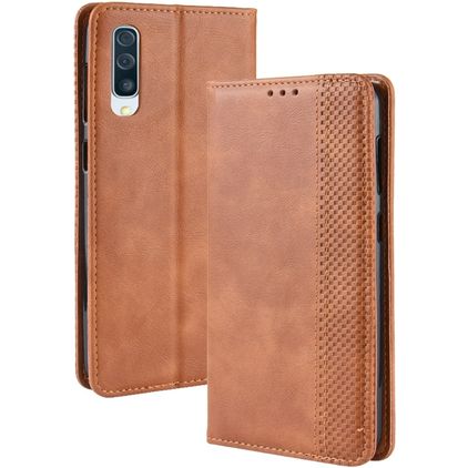 Mobigear Sensation Housse Samsung Galaxy A70 Etui Porte-Monnaie - Cognac