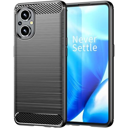 Mobigear Brushed Slim Coque OPPO Reno 7 Lite Coque arrière en TPU Souple - Noir
