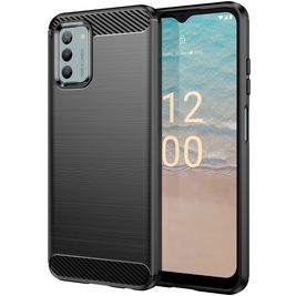 Mobigear Brushed Slim Coque Nokia G42 Coque arrière en TPU Souple - Noir