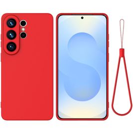 Mobigear Rubber Touch Coque Samsung Galaxy S26 Ultra Coque arrière en Silicone - Rouge