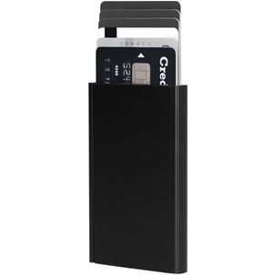 Mobiparts Cardprotector Porte-cartes Aluminium - 6 cartes - Compatible MagSafe - Noir